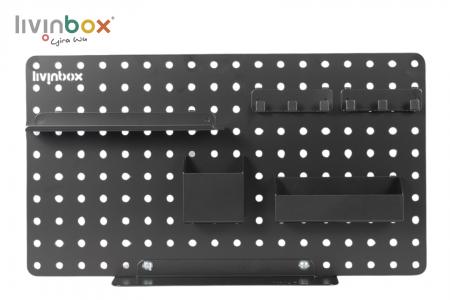 Penyelenggara Papan Pasak Logam - Penyimpanan yang mudah dan perpanjangan ruang